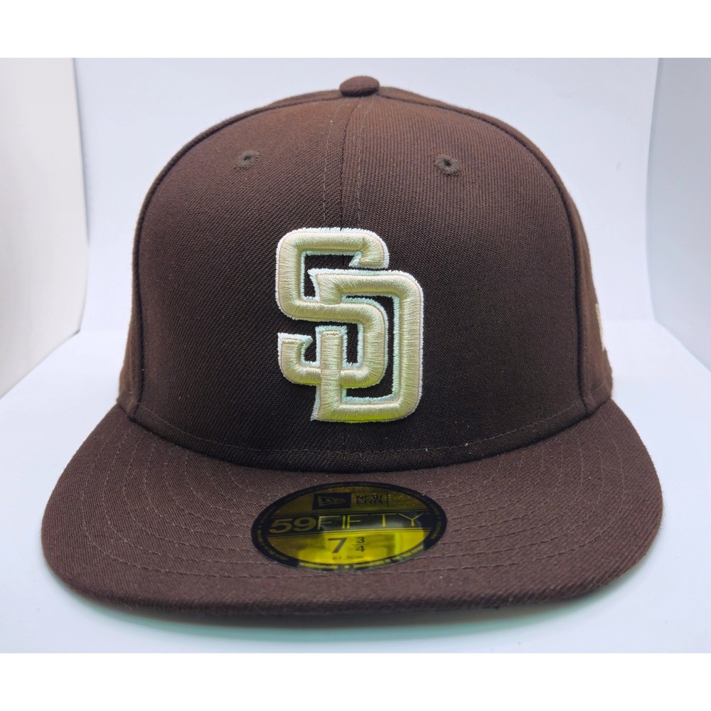 New Era San Diego Padres 59FIFTY Fitted Hat Brown Gold MLB Size 7 3/4 70543382